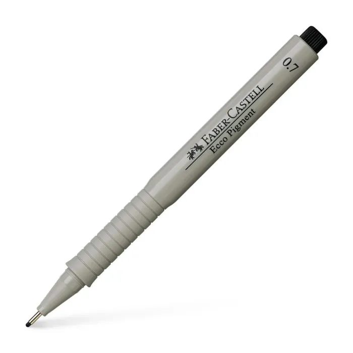 Główne zdjęcie produktu Popisovač Ecco Pigment  0.7, černá Faber Castell (166799)