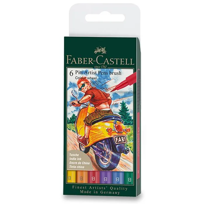 Główne zdjęcie produktu Popisovač Faber-Castell 167174 Pitt Artist Pen Brush Colour sada 8 ks, hrot B