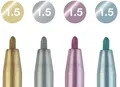 Marker Faber-Castell 167304 Pitt Artist Pen 4 kolory, metalik