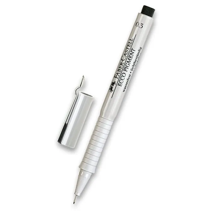 Główne zdjęcie produktu Popisovač Faber-Castell Ecco Pigment - černý 0,3 mm