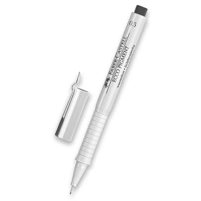Główne zdjęcie produktu Popisovač Faber-Castell Ecco Pigment - černý 0,3 mm