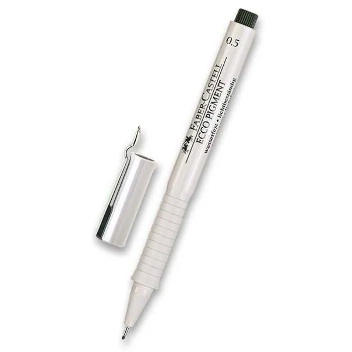 Główne zdjęcie produktu Popisovač Faber-Castell Ecco Pigment - černý 0,5 mm