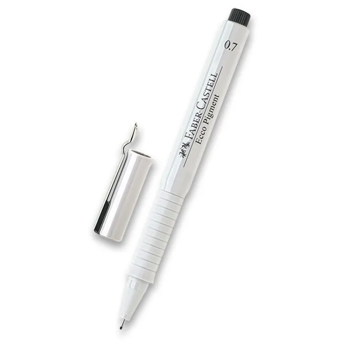 Główne zdjęcie produktu Popisovač Faber-Castell Ecco Pigment - černý 0,7 mm