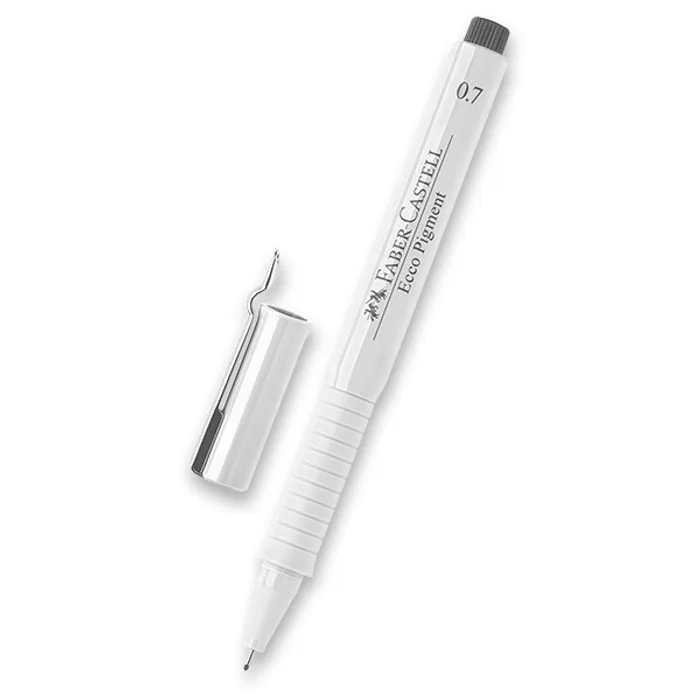 Główne zdjęcie produktu Popisovač Faber-Castell Ecco Pigment - černý 0,7 mm
