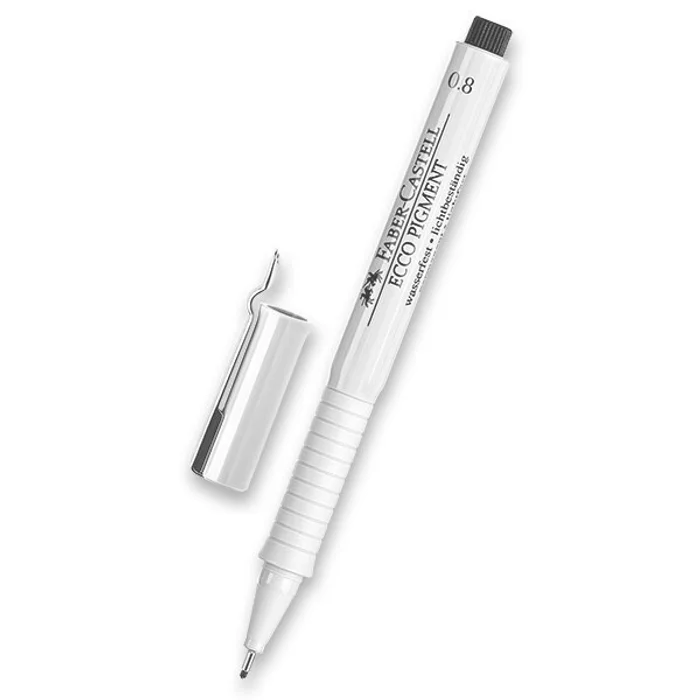 Główne zdjęcie produktu Popisovač Faber-Castell Ecco Pigment - černý 0,8 mm