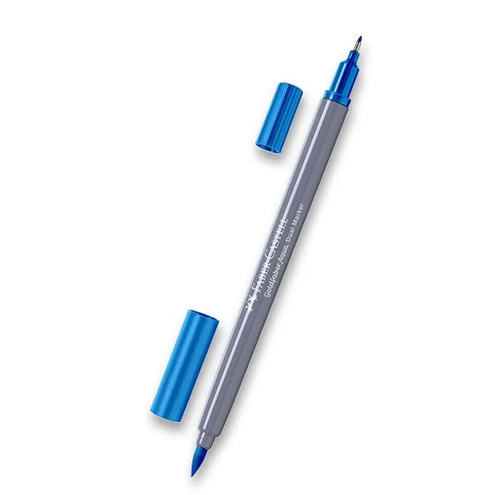 Główne zdjęcie produktu Popisovač Faber-Castell Goldfaber Aqua Dual Marker azurově modrá, 449