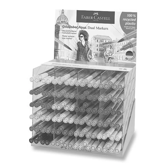 Główne zdjęcie produktu Popisovač Faber-Castell Goldfaber Aqua Dual Marker stojánek, 120 ks