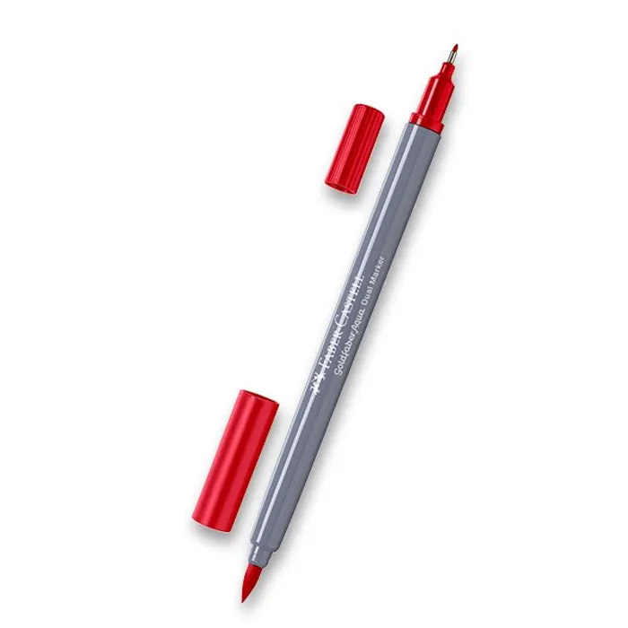 Główne zdjęcie produktu Popisovač Faber-Castell Goldfaber Aqua Dual Marker tm. červená, 121