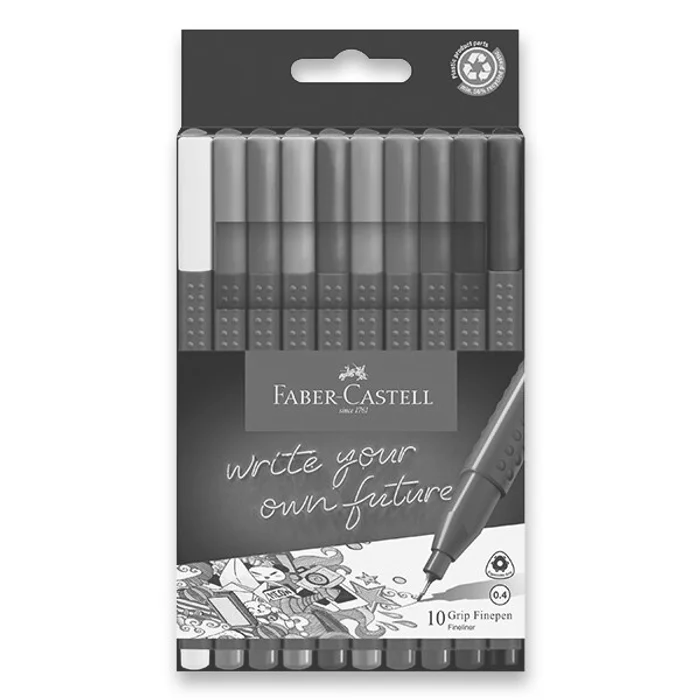 Główne zdjęcie produktu Popisovač Faber-Castell Grip 10 barev