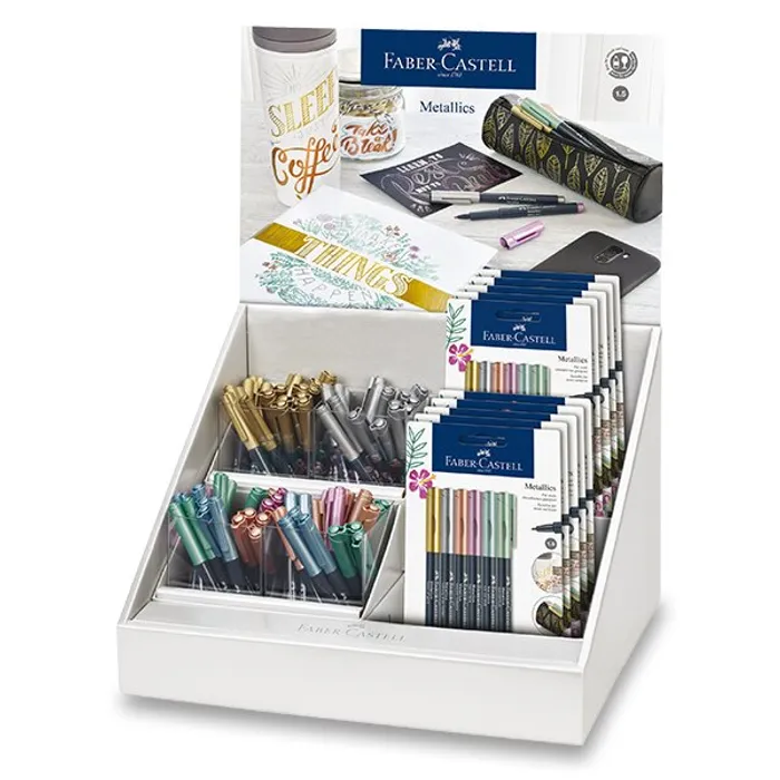 Główne zdjęcie produktu Popisovač Faber-Castell Metallics stojánek, 120 ks