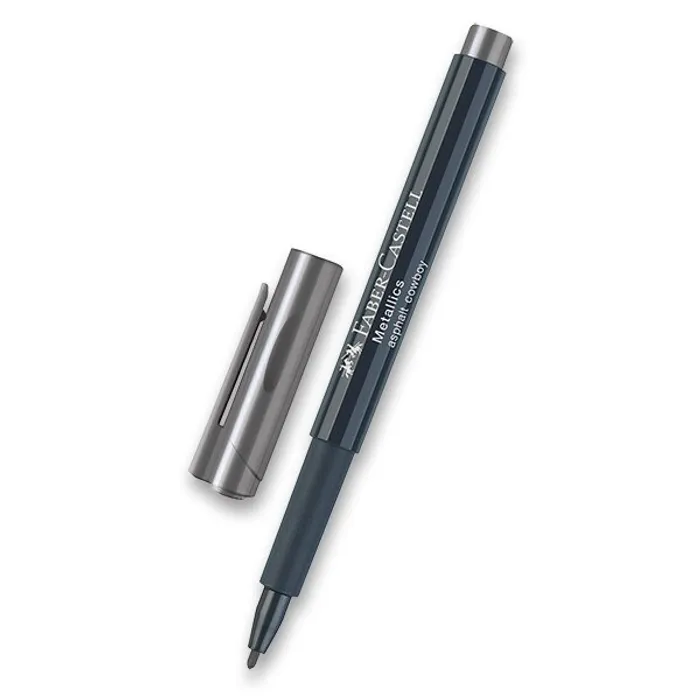 Główne zdjęcie produktu Popisovač Faber-Castell Metallics tmavě stříbrná