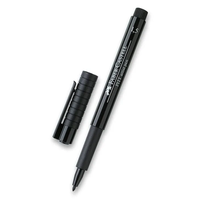 Główne zdjęcie produktu Popisovač Faber-Castell Pitt Artist Pen 1,5 mm, černý