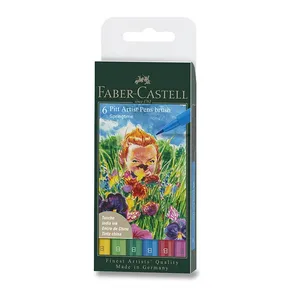 Faber-Castell Pitt Artist Pen Brush 6 szt., końcówka B, wiosenne odcienie