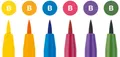 Faber-Castell 167103 Pitt Artist Pen Brush 6 szt., podstawowe kolory