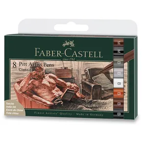 Faber-Castell Pitt Artist Pen Brush Klasyczny zestaw 8 sztuk, różne końcówki