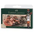 Faber-Castell Pitt Artist Pen Brush Klasyczny zestaw 8 sztuk, różne końcówki