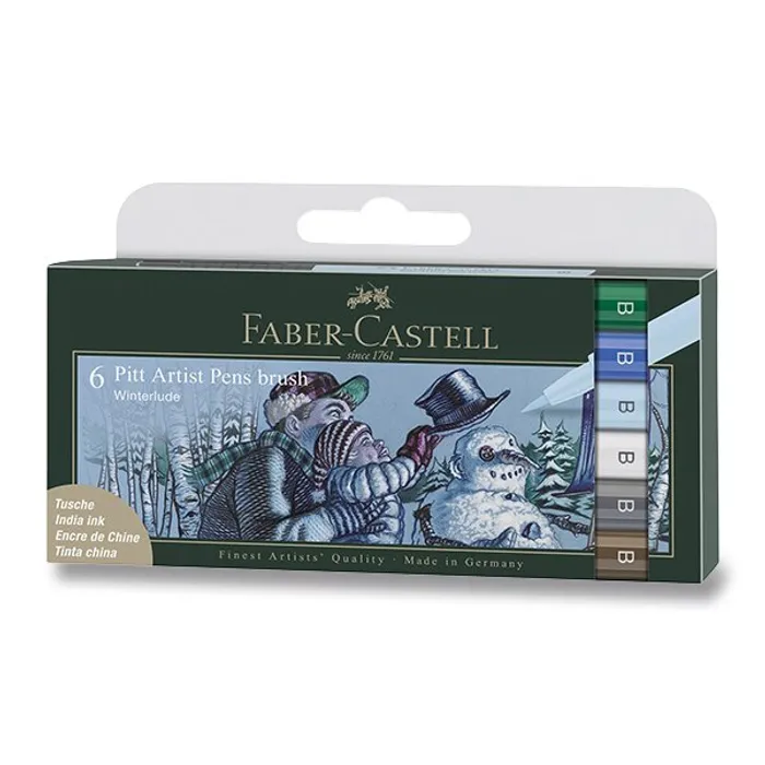Główne zdjęcie produktu Popisovač Faber-Castell Pitt Artist Pen Brush Winter 6, ks, odstín zima 167176