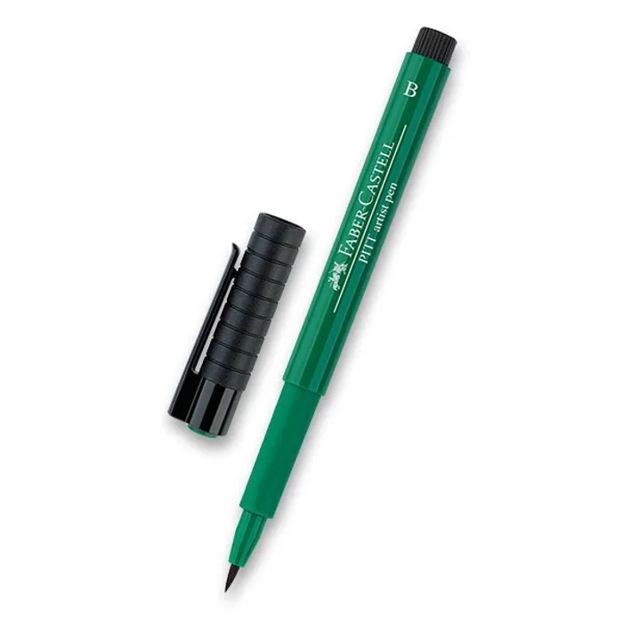 Główne zdjęcie produktu Popisovač Faber-Castell Pitt Artist Pen Brush - zelené odstíny 264