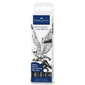 Marker Faber-Castell Pitt Artist Pen Comic czarny, 4 szt