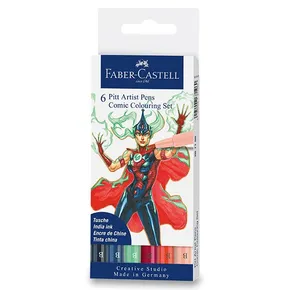 Faber-Castell Pitt Artist Pen Komiksowa mieszanka kolorów, 6 szt