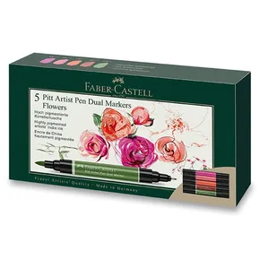 Zestaw 5 pisaków artystycznych Faber-Castell Pitt Artist Pen Dual Marker Flowers