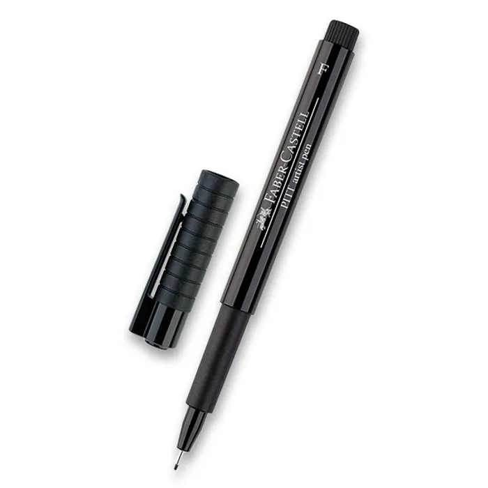 Główne zdjęcie produktu Popisovač Faber-Castell Pitt Artist Pen F, černý