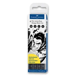 Marker Faber-Castell 167132 Pitt Artist Pen Manga 4 sztuki, czarny