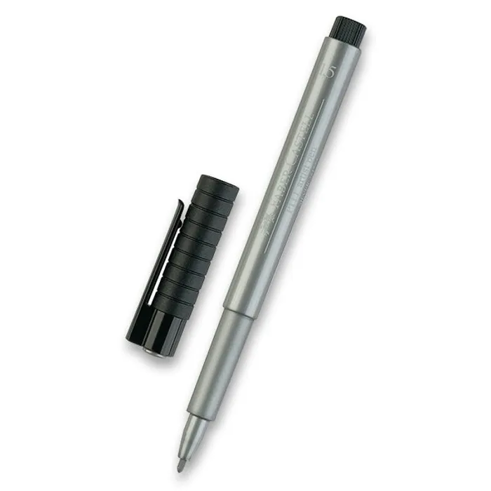 Główne zdjęcie produktu Popisovač Faber-Castell Pitt Artist Pen Metallic stříbrný