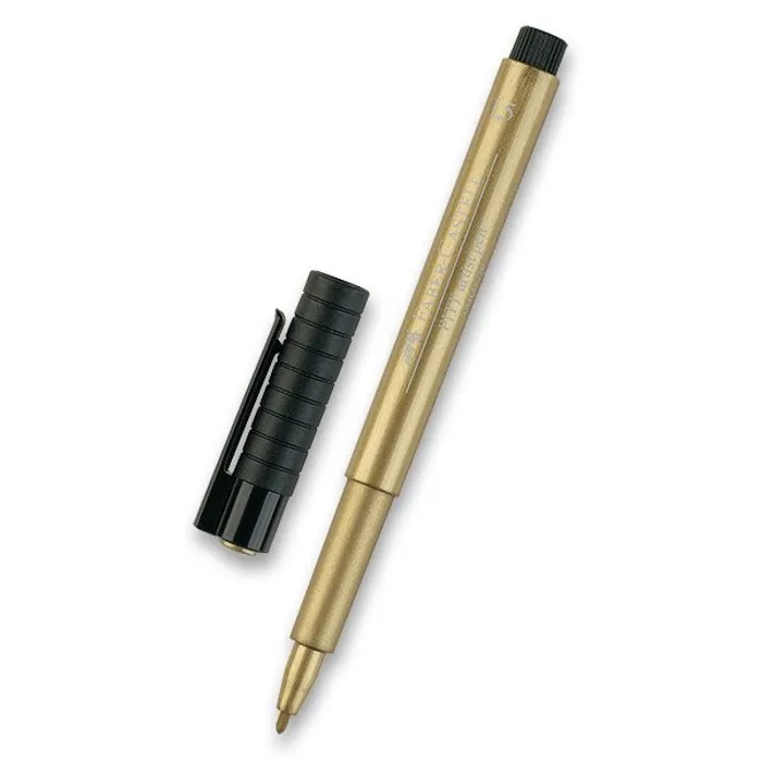 Główne zdjęcie produktu Popisovač Faber-Castell Pitt Artist Pen Metallic zlatý
