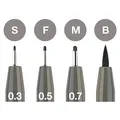 Następne zdjęcie produktu Faber-Castell Pitt Artist Pen zestaw 4 sztuk, różne stalówki, szary