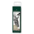 Następne zdjęcie produktu Faber-Castell 167100 Pitt Artist Pen zestaw 4 sztuk, S, F, M, B, czarny