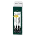 Następne zdjęcie produktu Faber-Castell Pitt Artist Pen zestaw 4 sztuk, XS, S, F, M, czarny