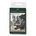 Faber-Castell Pitt Artist Pen zestaw 8 sztuk, różne stalówki, czarne