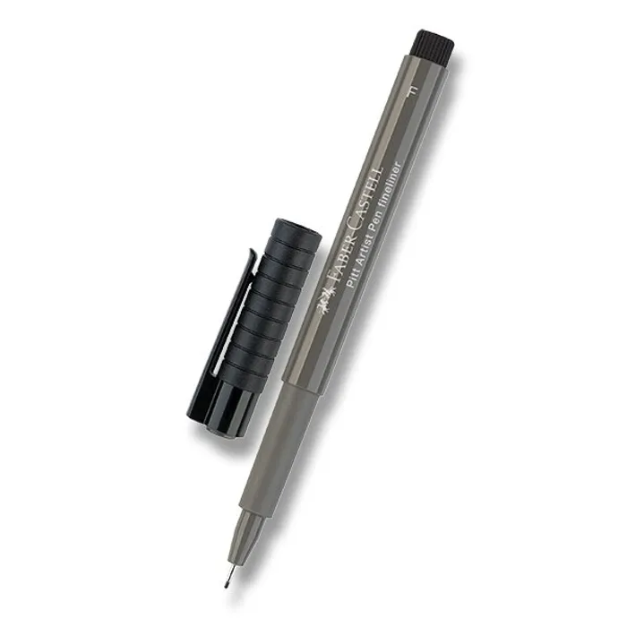 Główne zdjęcie produktu Popisovač Faber-Castell Pitt Artist Pen šedý hrot F