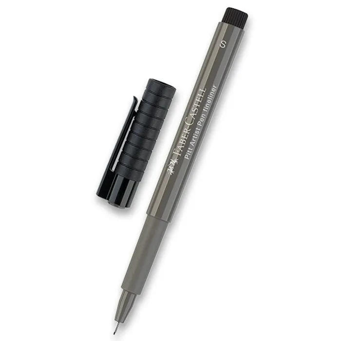 Główne zdjęcie produktu Popisovač Faber-Castell Pitt Artist Pen šedý hrot S
