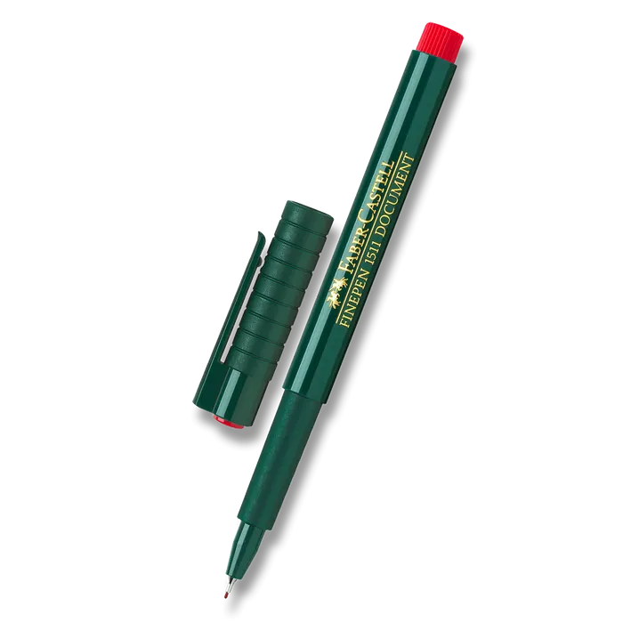 Główne zdjęcie produktu Popisovač Finepen 1511, červená Faber Castell 151121