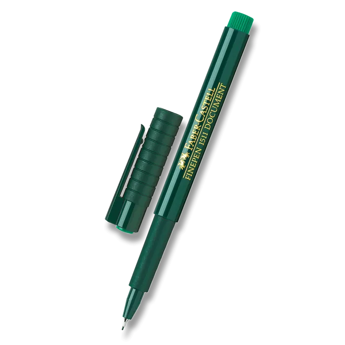Główne zdjęcie produktu Popisovač Finepen 1511, zelená Faber Castell 151163