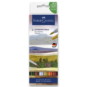 Marker Goldfaber Aqua Dual, Toskania, pl. opakowanie 6 szt., Faber-Castell 16452