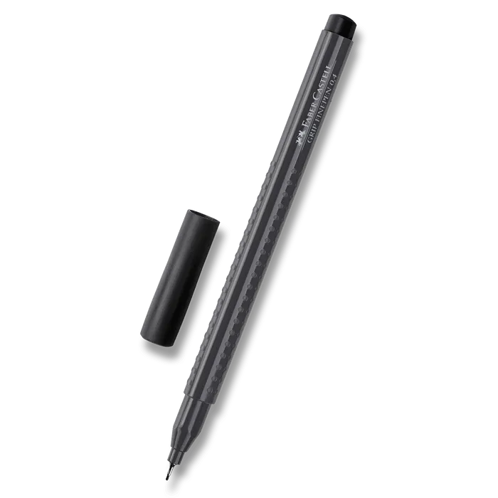 Główne zdjęcie produktu Popisovač Grip 0.4mm, černá Faber Castell (151699)