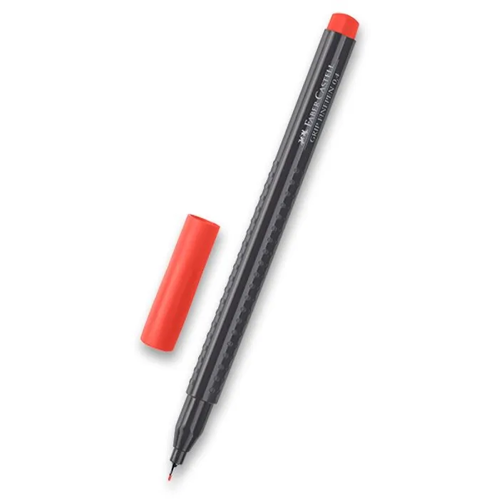 Główne zdjęcie produktu Popisovač Grip 0.4mm, červená Faber-Castell 151621