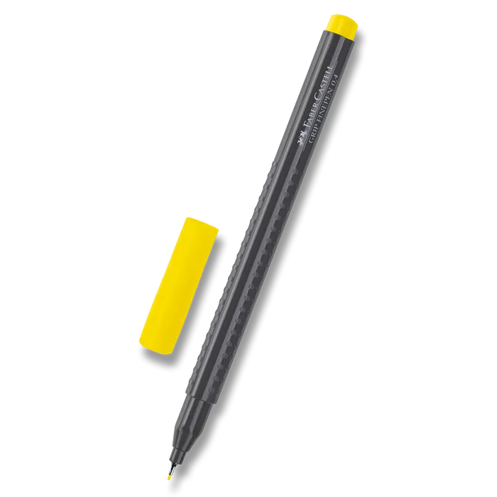 Główne zdjęcie produktu Popisovač Grip 0.4mm, chromová žluť Faber Castell (151606)