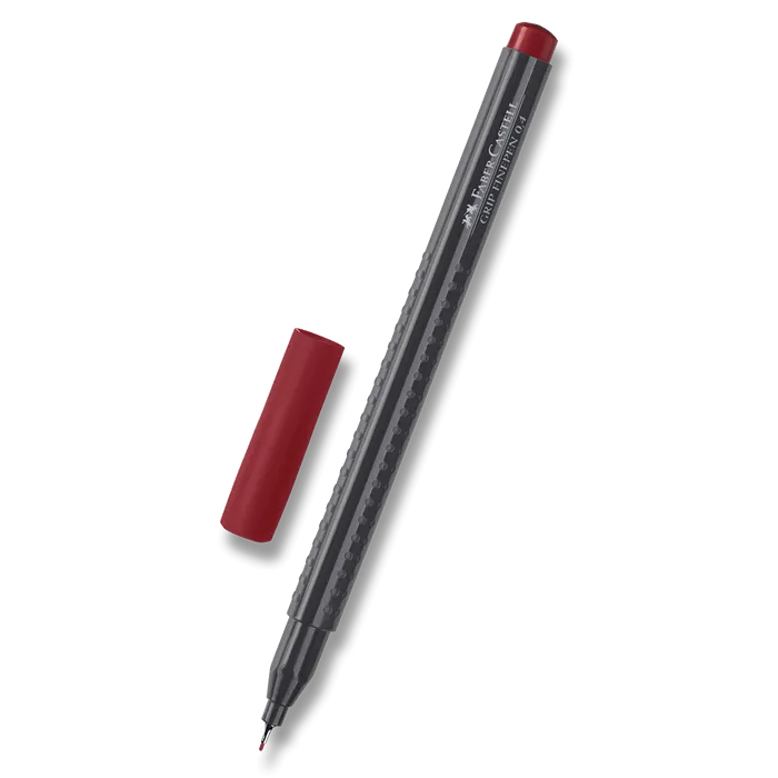 Główne zdjęcie produktu Popisovač Grip 0.4mm, hnědá Faber Castell (151687)