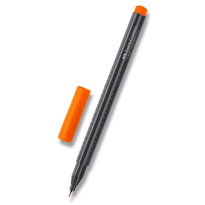 Główne zdjęcie produktu Popisovač Grip 0.4mm, oranžová Faber Castell (151615)