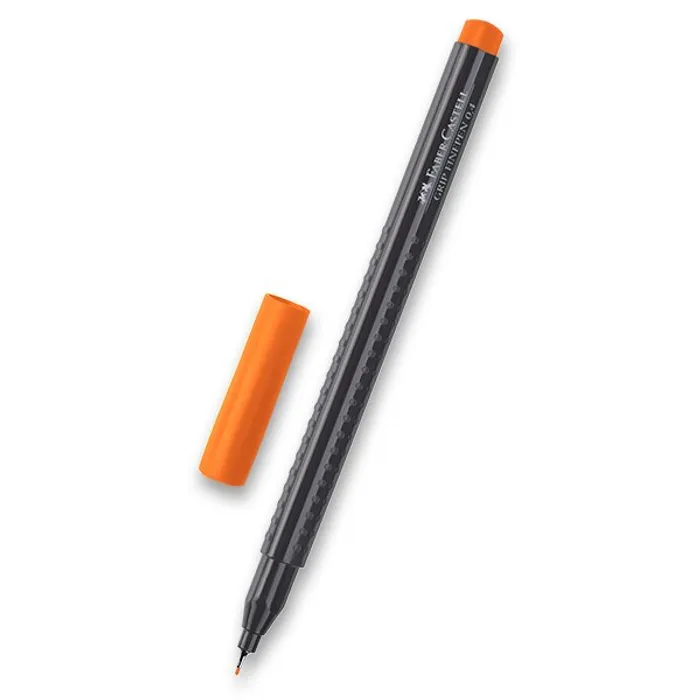 Główne zdjęcie produktu Popisovač Grip 0.4mm, oranžová Faber-Castell 151615