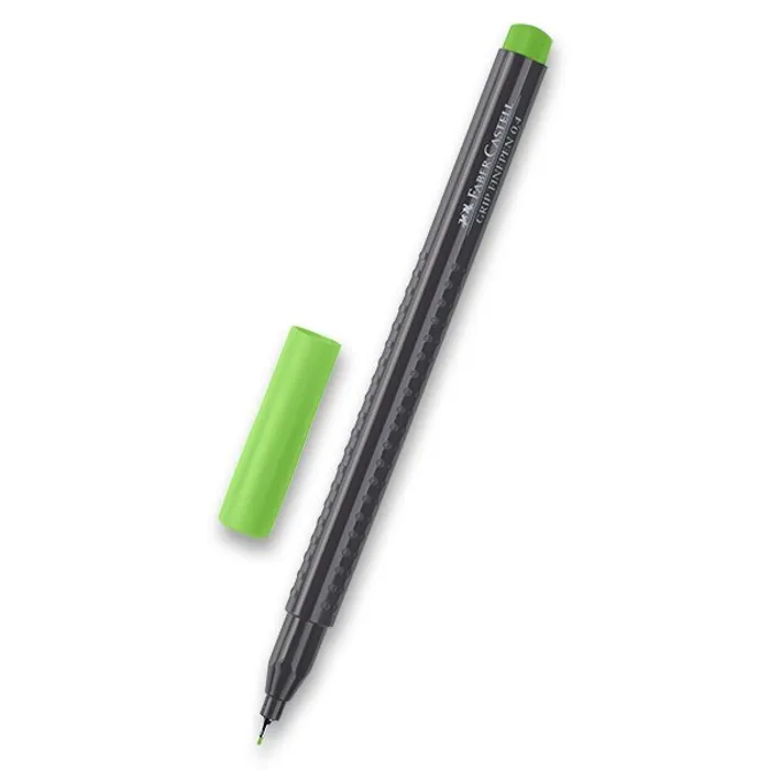Główne zdjęcie produktu Popisovač Grip 0.4mm, travníková zelen Faber-Castell 151666