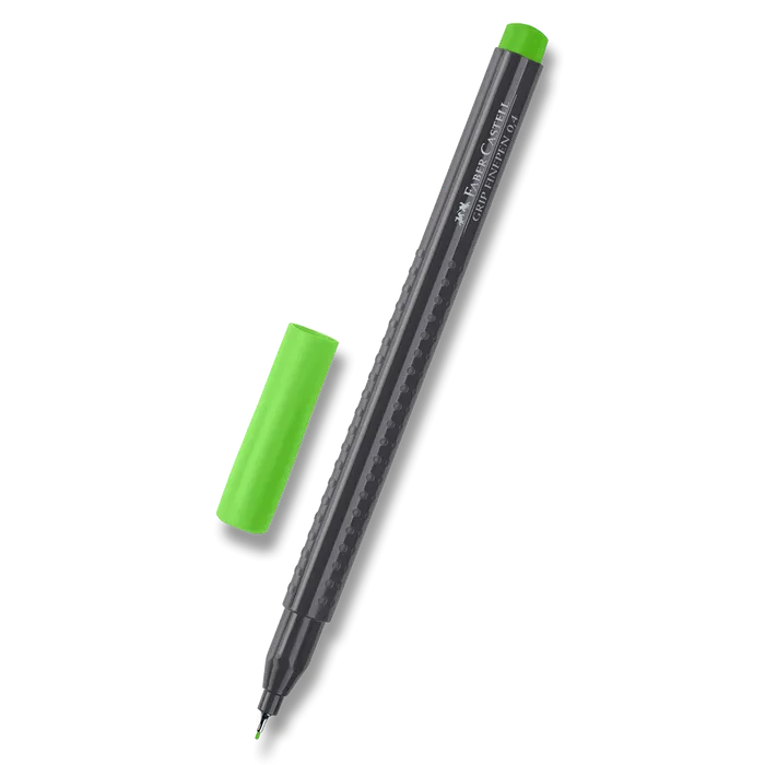 Główne zdjęcie produktu Popisovač Grip 0.4mm, travníková zelená Faber Castell (151666)