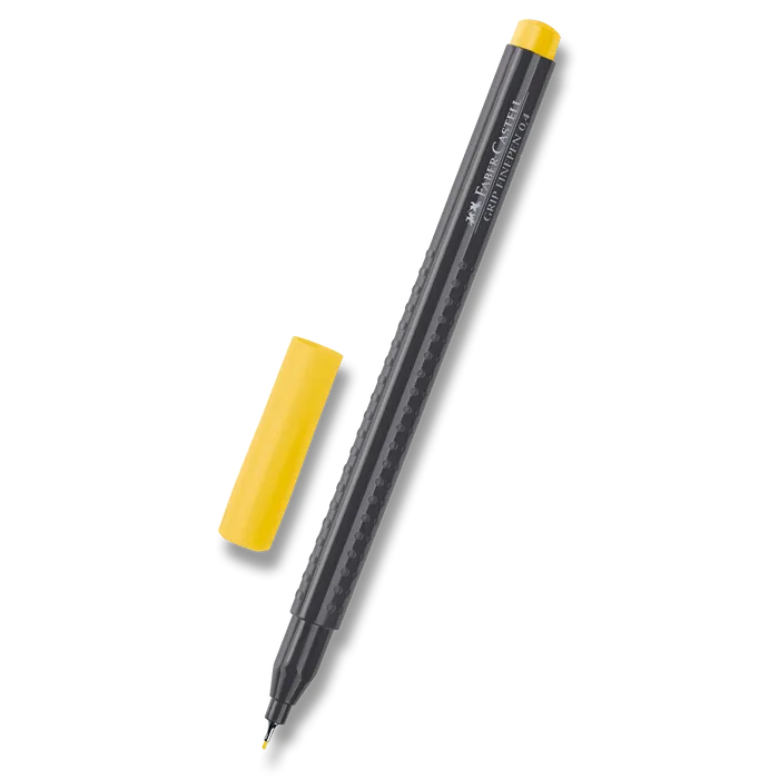 Główne zdjęcie produktu Popisovač Grip 0.4mm, žlutá Faber Castell (151607)