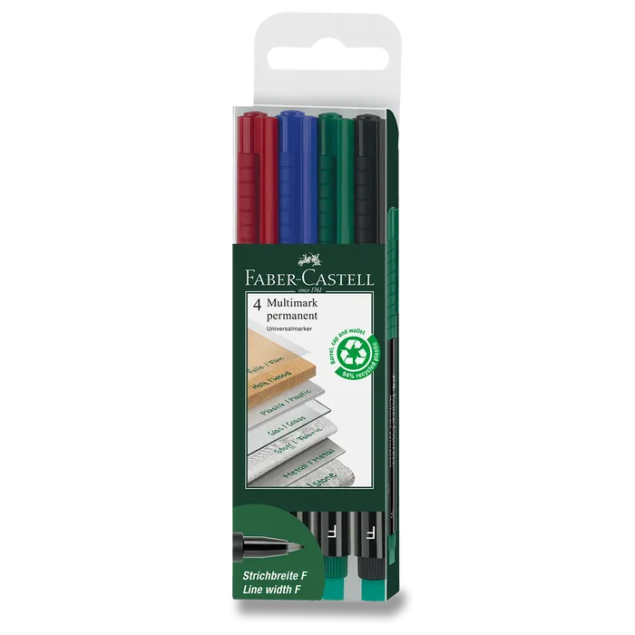 Główne zdjęcie produktu Popisovač Multimark permanent F 4ks Faber Castell 151304