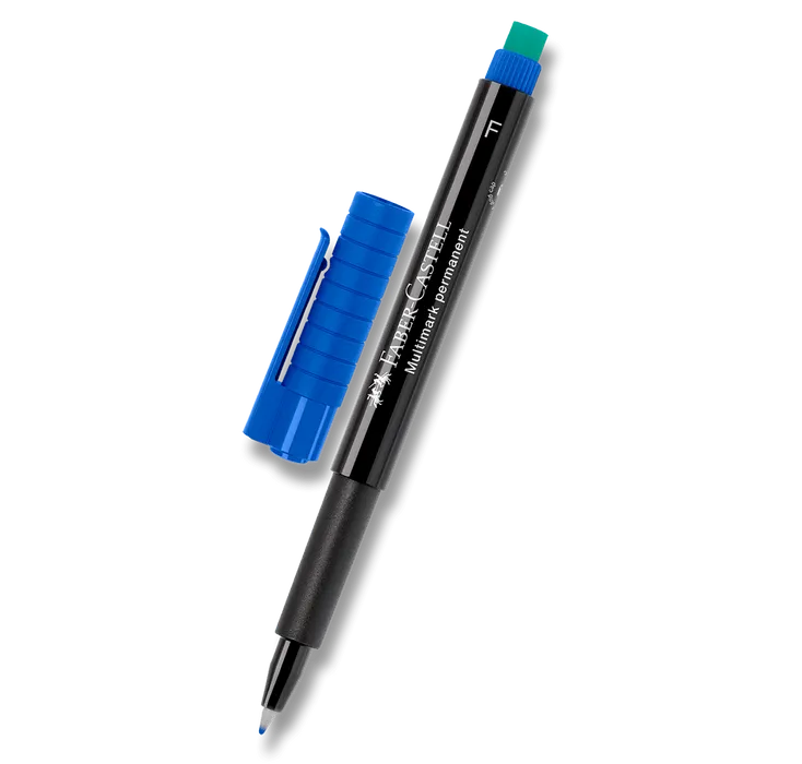 Główne zdjęcie produktu Popisovač Multimark permanent F, modrá Faber Castell (151351)