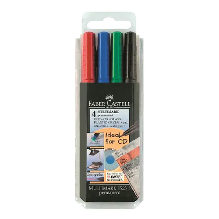 Główne zdjęcie produktu Popisovač Multimark permanent S 4ks Faber Castell (152304)